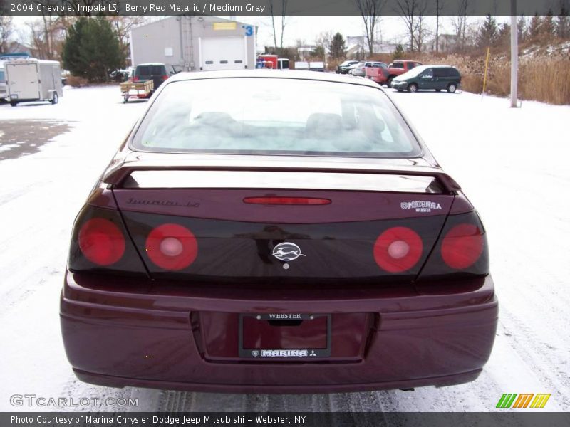 Berry Red Metallic / Medium Gray 2004 Chevrolet Impala LS