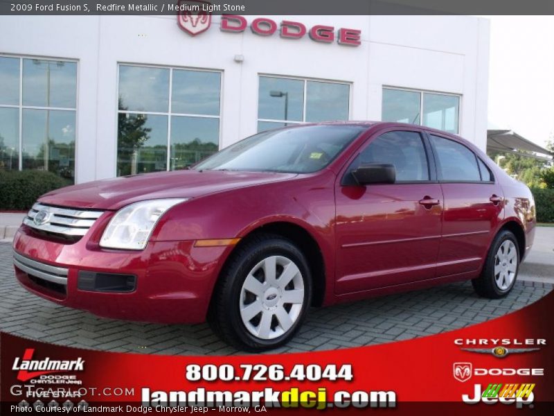 Redfire Metallic / Medium Light Stone 2009 Ford Fusion S
