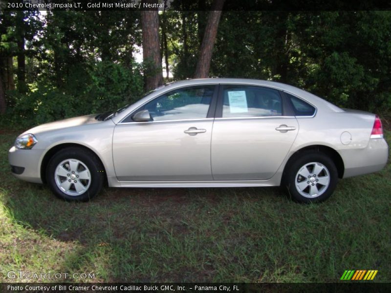 Gold Mist Metallic / Neutral 2010 Chevrolet Impala LT