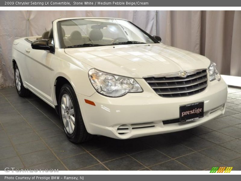 Stone White / Medium Pebble Beige/Cream 2009 Chrysler Sebring LX Convertible