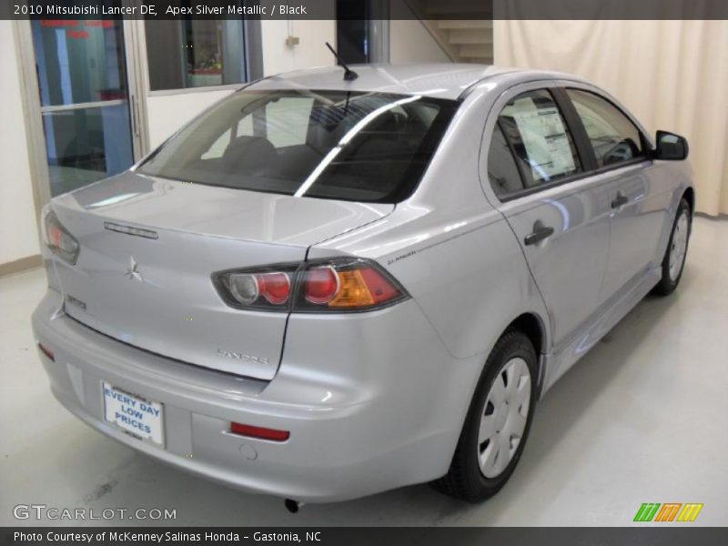 Apex Silver Metallic / Black 2010 Mitsubishi Lancer DE