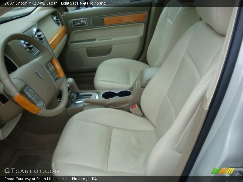 Light Sage Metallic / Sand 2007 Lincoln MKZ AWD Sedan