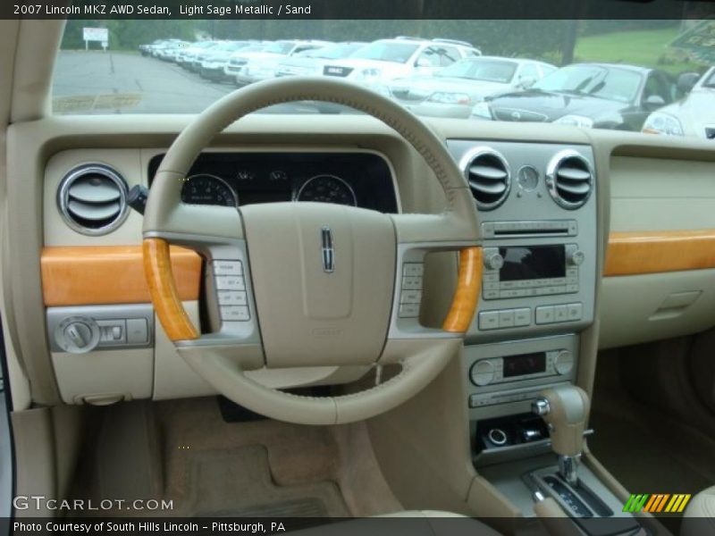 Light Sage Metallic / Sand 2007 Lincoln MKZ AWD Sedan