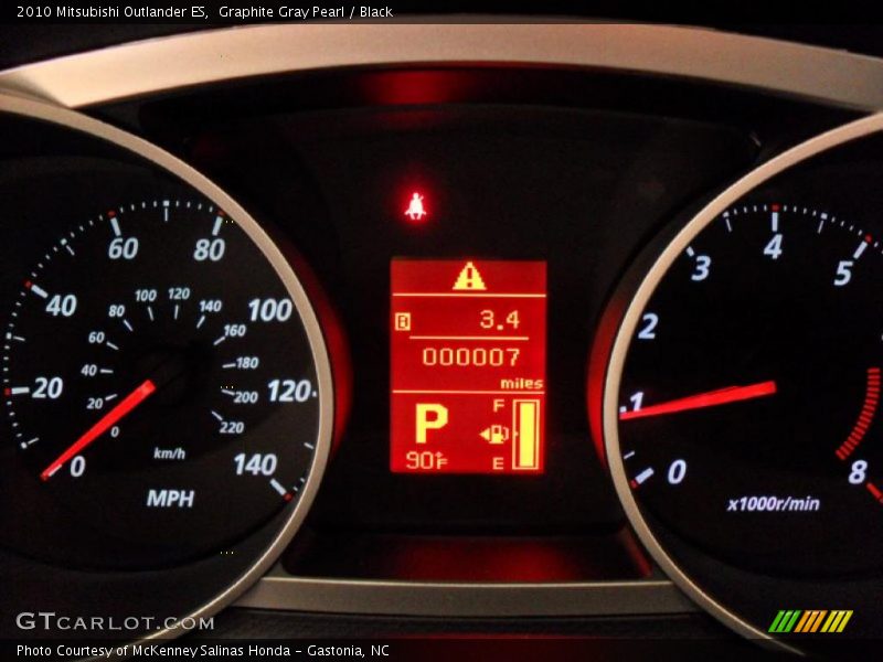 Graphite Gray Pearl / Black 2010 Mitsubishi Outlander ES