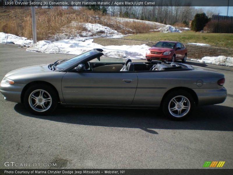 Bright Platinum Metallic / Agate Black/Light Camel 1998 Chrysler Sebring JXi Convertible