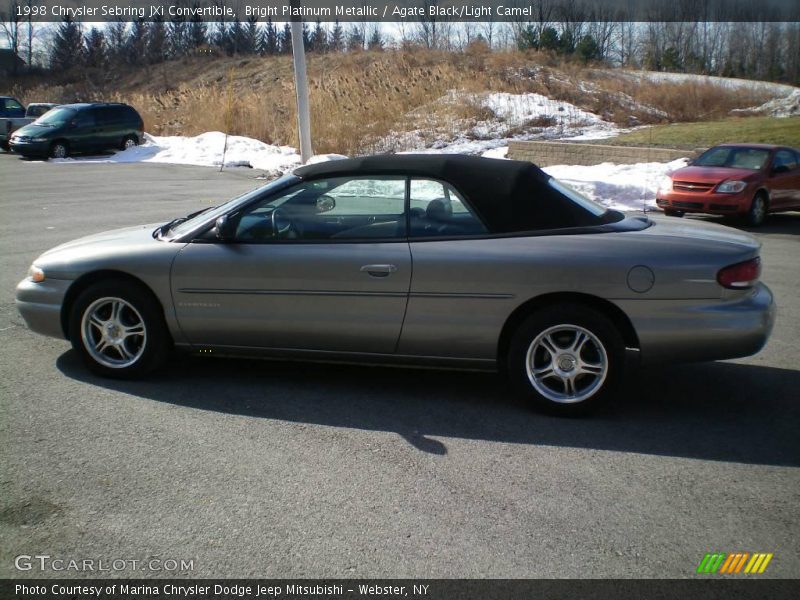 Bright Platinum Metallic / Agate Black/Light Camel 1998 Chrysler Sebring JXi Convertible