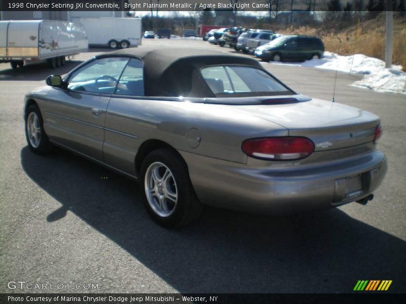 Bright Platinum Metallic / Agate Black/Light Camel 1998 Chrysler Sebring JXi Convertible