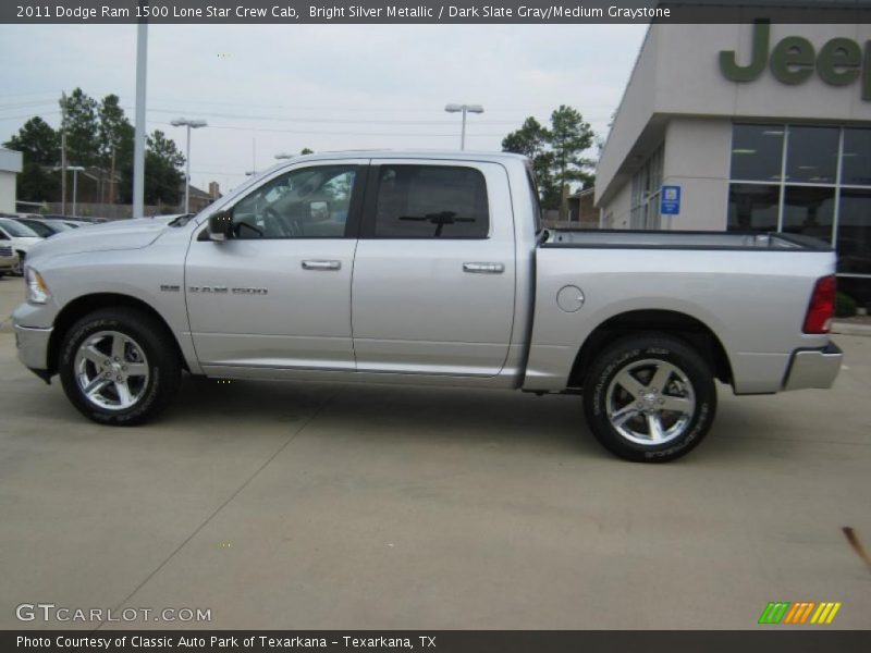 Bright Silver Metallic / Dark Slate Gray/Medium Graystone 2011 Dodge Ram 1500 Lone Star Crew Cab
