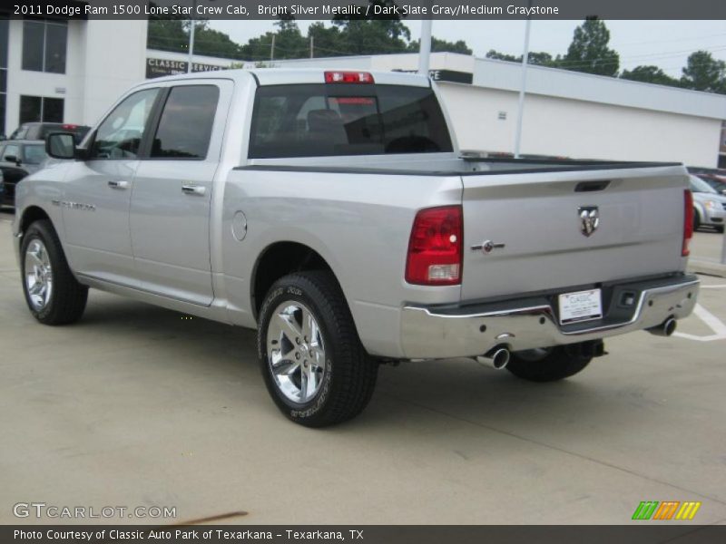 Bright Silver Metallic / Dark Slate Gray/Medium Graystone 2011 Dodge Ram 1500 Lone Star Crew Cab