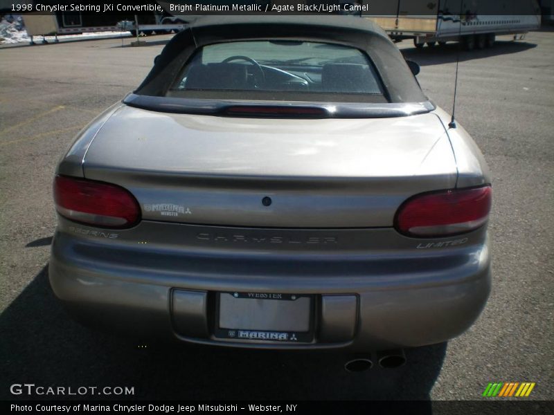 Bright Platinum Metallic / Agate Black/Light Camel 1998 Chrysler Sebring JXi Convertible