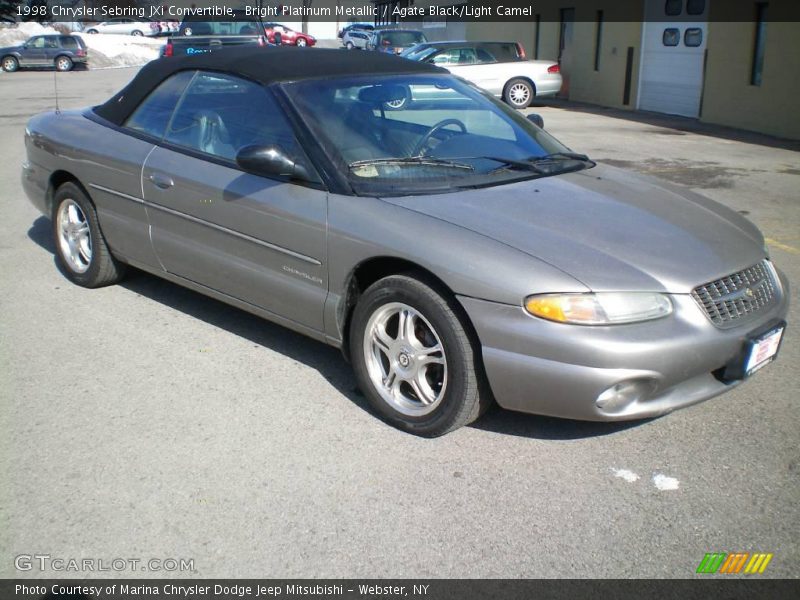 Bright Platinum Metallic / Agate Black/Light Camel 1998 Chrysler Sebring JXi Convertible