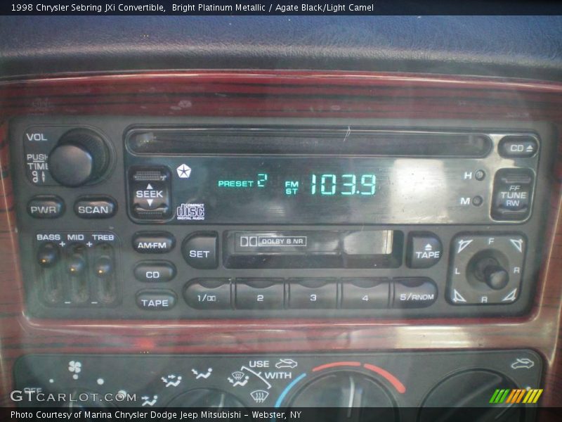 Bright Platinum Metallic / Agate Black/Light Camel 1998 Chrysler Sebring JXi Convertible