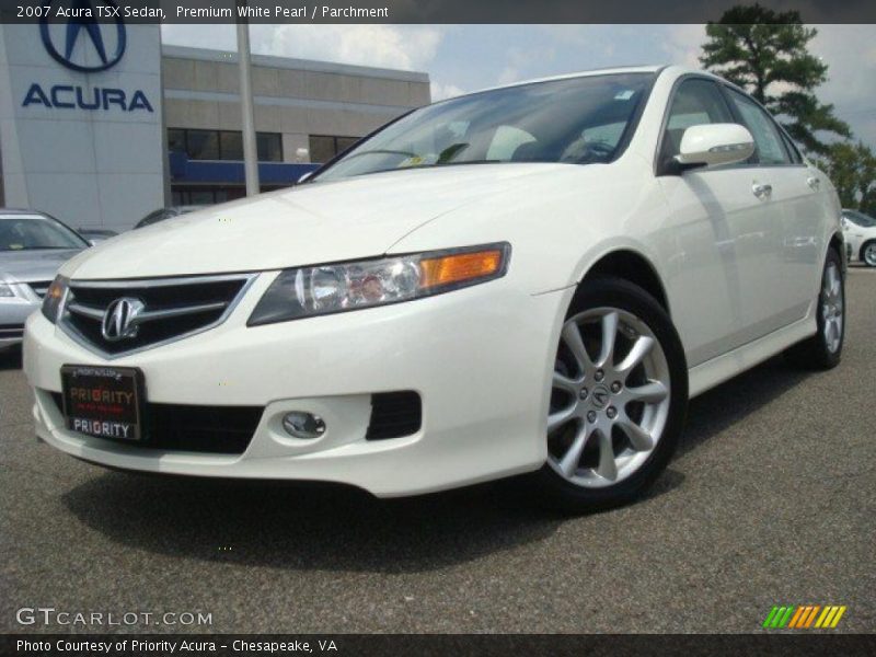 Premium White Pearl / Parchment 2007 Acura TSX Sedan