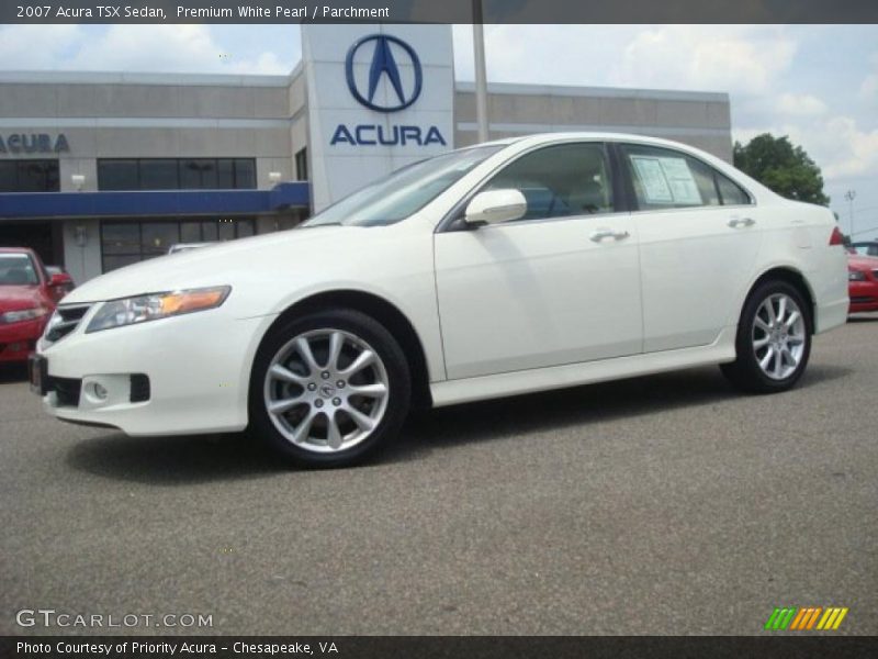Premium White Pearl / Parchment 2007 Acura TSX Sedan