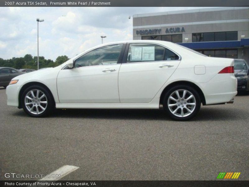 Premium White Pearl / Parchment 2007 Acura TSX Sedan