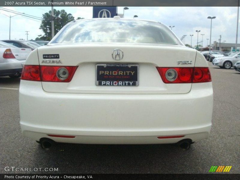 Premium White Pearl / Parchment 2007 Acura TSX Sedan