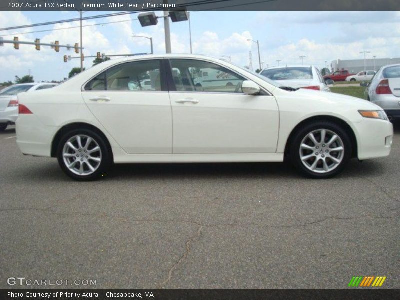 Premium White Pearl / Parchment 2007 Acura TSX Sedan
