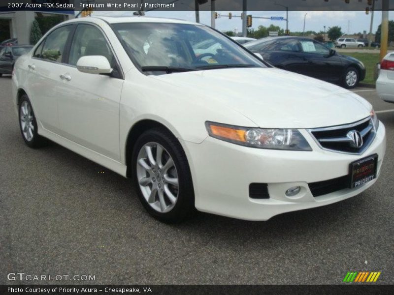 Premium White Pearl / Parchment 2007 Acura TSX Sedan