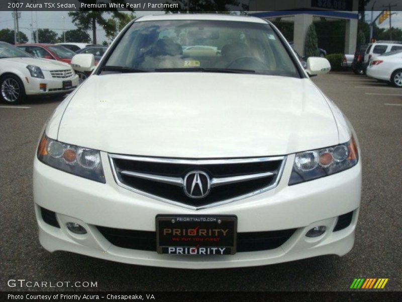 Premium White Pearl / Parchment 2007 Acura TSX Sedan