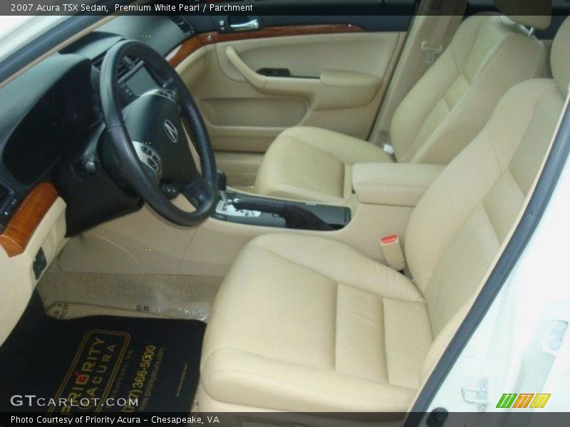 Premium White Pearl / Parchment 2007 Acura TSX Sedan