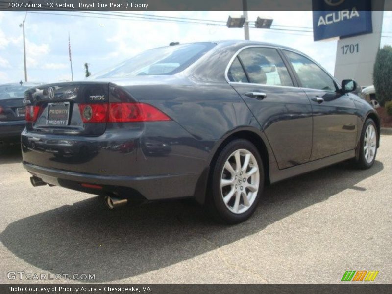 Royal Blue Pearl / Ebony 2007 Acura TSX Sedan