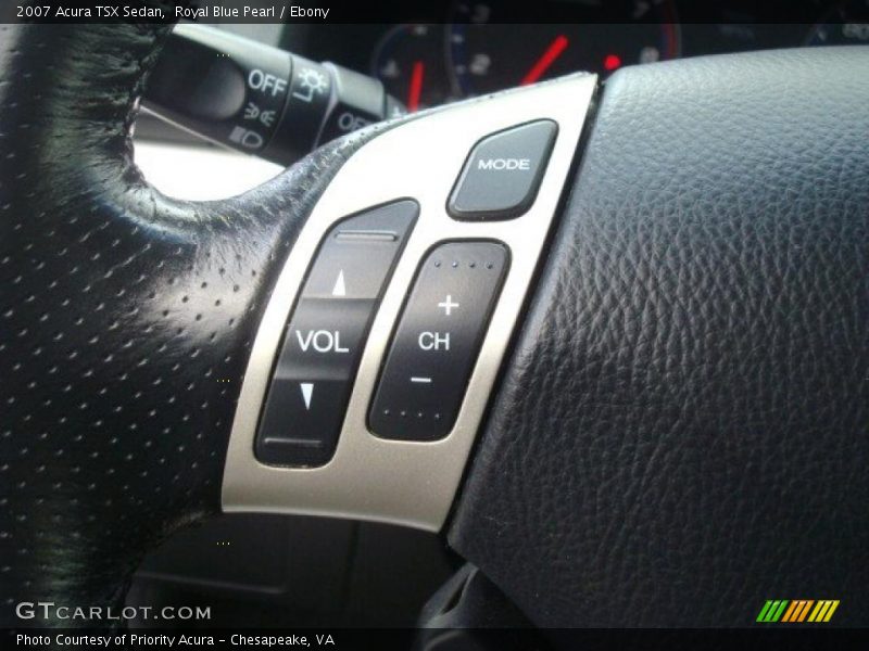 Royal Blue Pearl / Ebony 2007 Acura TSX Sedan