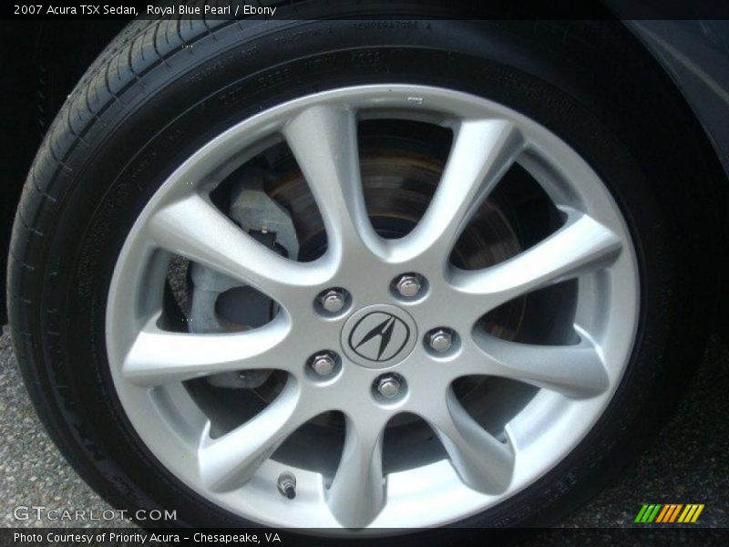 Royal Blue Pearl / Ebony 2007 Acura TSX Sedan