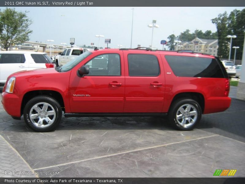 Victory Red / Light Tan 2011 GMC Yukon XL SLT