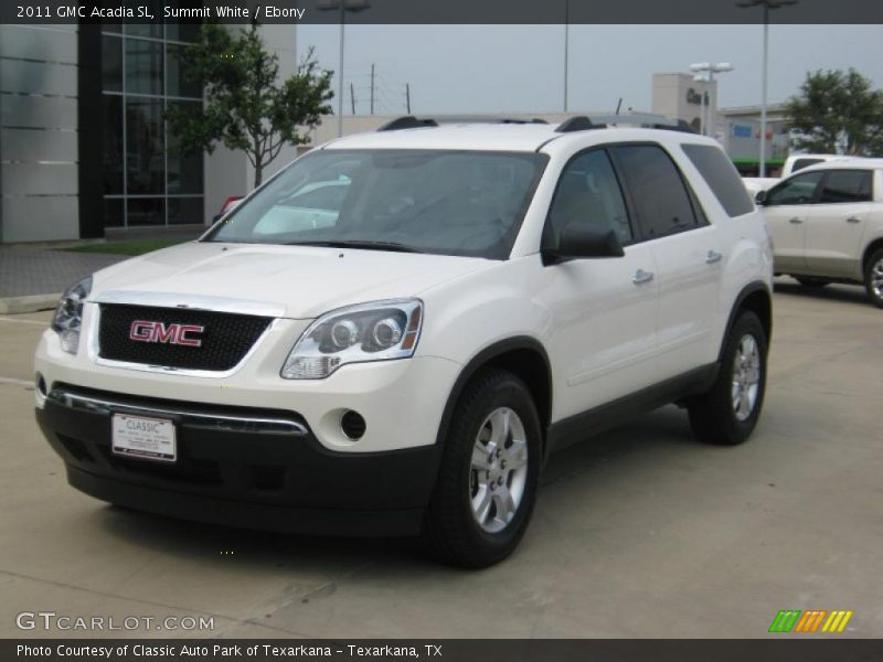 Summit White / Ebony 2011 GMC Acadia SL