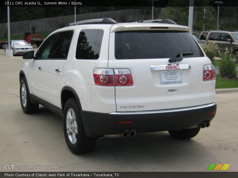 Summit White / Ebony 2011 GMC Acadia SL