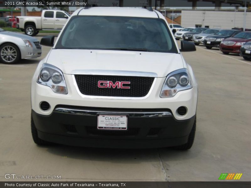 Summit White / Ebony 2011 GMC Acadia SL