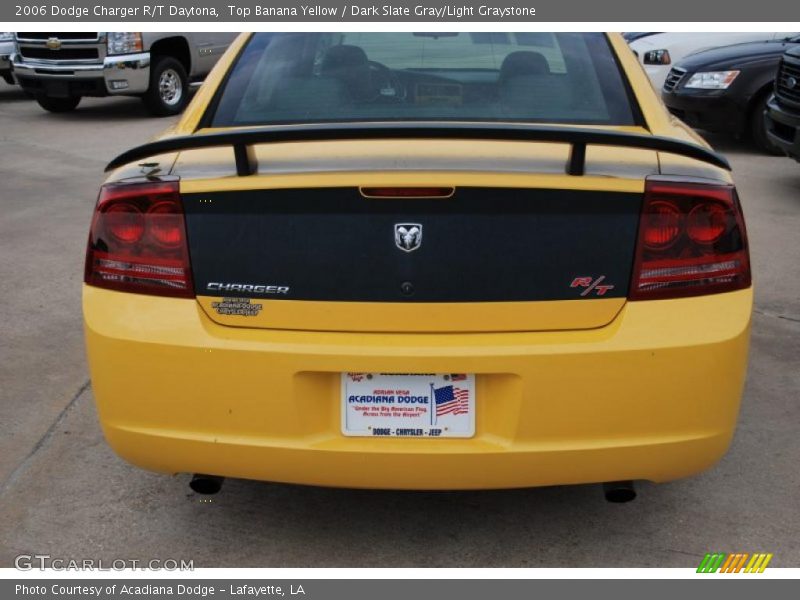 Top Banana Yellow / Dark Slate Gray/Light Graystone 2006 Dodge Charger R/T Daytona