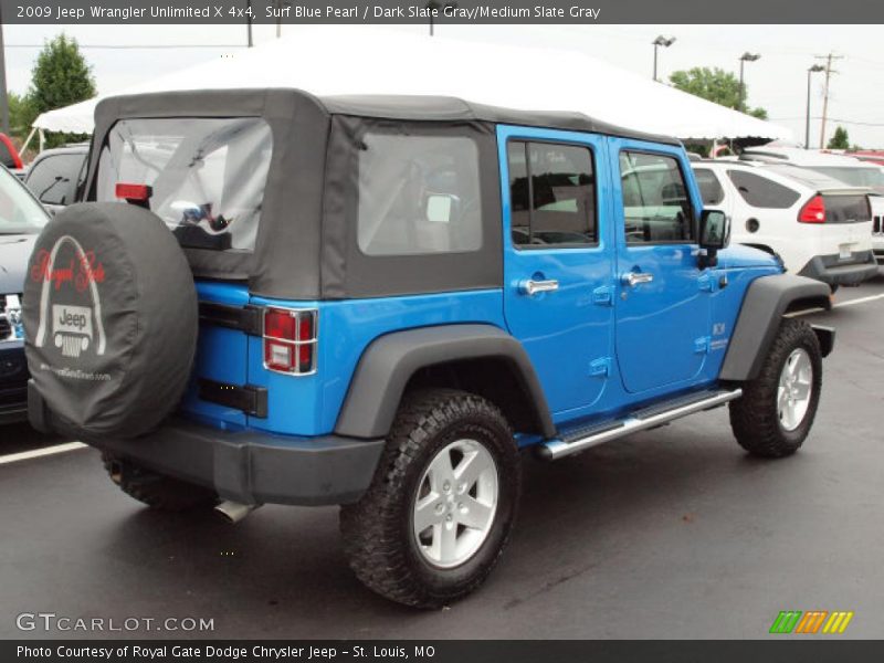 Surf Blue Pearl / Dark Slate Gray/Medium Slate Gray 2009 Jeep Wrangler Unlimited X 4x4