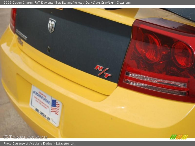 Top Banana Yellow / Dark Slate Gray/Light Graystone 2006 Dodge Charger R/T Daytona