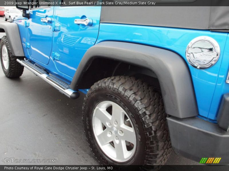 Surf Blue Pearl / Dark Slate Gray/Medium Slate Gray 2009 Jeep Wrangler Unlimited X 4x4