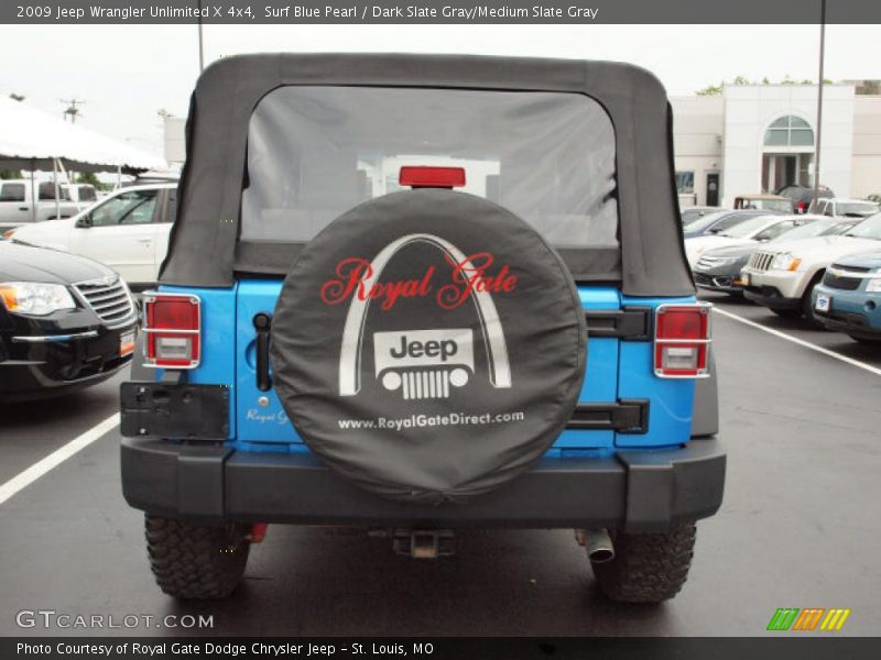 Surf Blue Pearl / Dark Slate Gray/Medium Slate Gray 2009 Jeep Wrangler Unlimited X 4x4