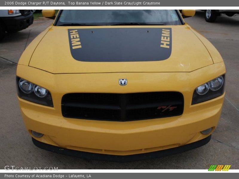 Top Banana Yellow / Dark Slate Gray/Light Graystone 2006 Dodge Charger R/T Daytona