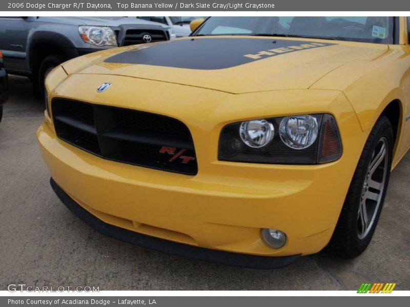 Top Banana Yellow / Dark Slate Gray/Light Graystone 2006 Dodge Charger R/T Daytona