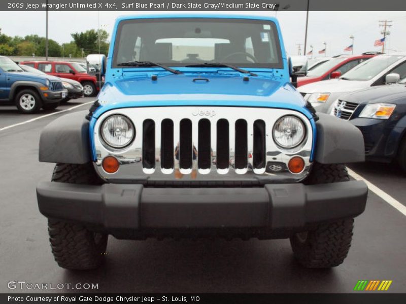 Surf Blue Pearl / Dark Slate Gray/Medium Slate Gray 2009 Jeep Wrangler Unlimited X 4x4