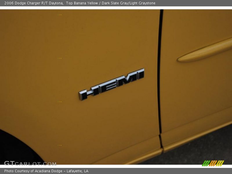 Top Banana Yellow / Dark Slate Gray/Light Graystone 2006 Dodge Charger R/T Daytona