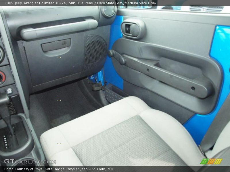 Surf Blue Pearl / Dark Slate Gray/Medium Slate Gray 2009 Jeep Wrangler Unlimited X 4x4