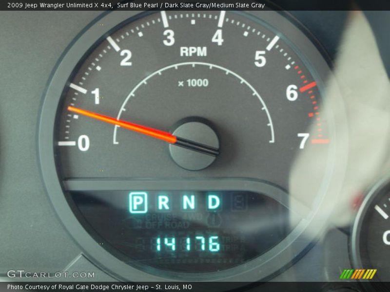 Surf Blue Pearl / Dark Slate Gray/Medium Slate Gray 2009 Jeep Wrangler Unlimited X 4x4