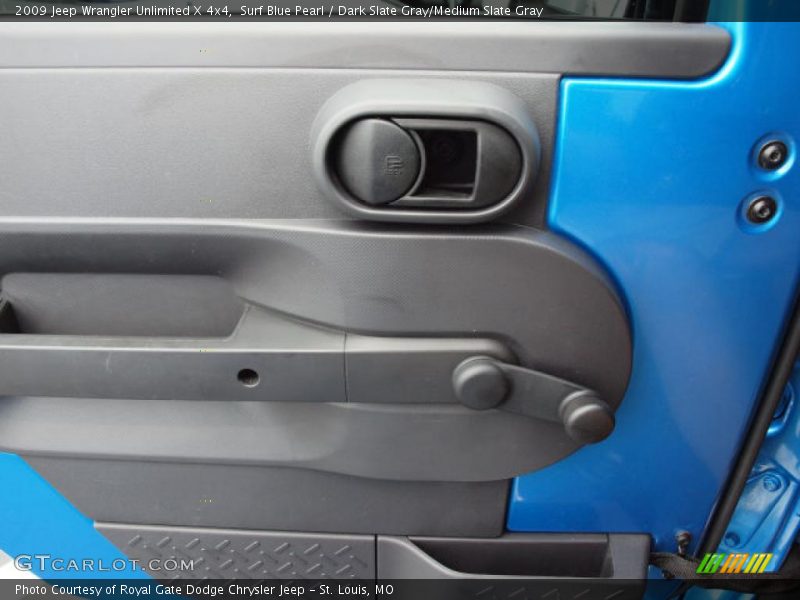 Surf Blue Pearl / Dark Slate Gray/Medium Slate Gray 2009 Jeep Wrangler Unlimited X 4x4