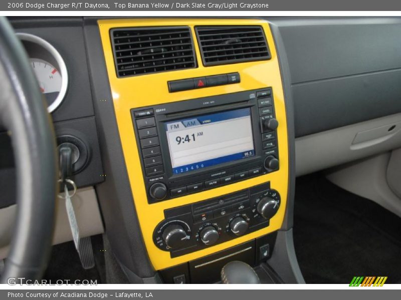 Top Banana Yellow / Dark Slate Gray/Light Graystone 2006 Dodge Charger R/T Daytona