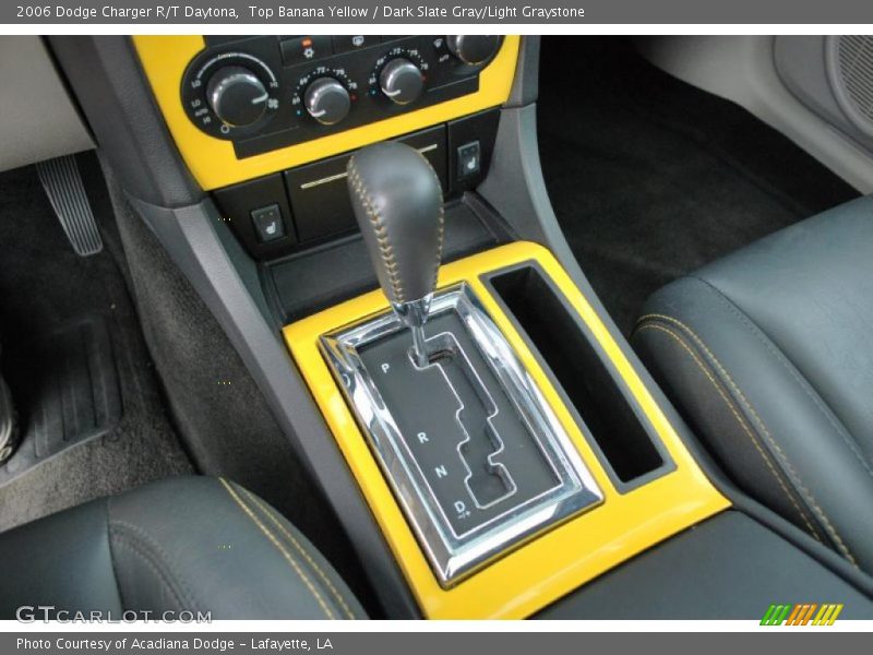Top Banana Yellow / Dark Slate Gray/Light Graystone 2006 Dodge Charger R/T Daytona