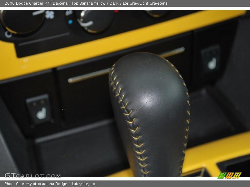 Top Banana Yellow / Dark Slate Gray/Light Graystone 2006 Dodge Charger R/T Daytona