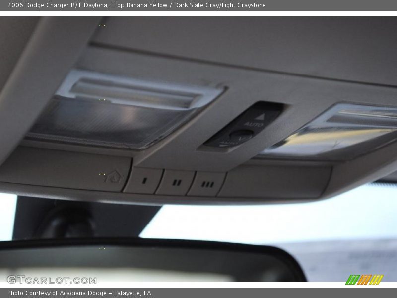Top Banana Yellow / Dark Slate Gray/Light Graystone 2006 Dodge Charger R/T Daytona