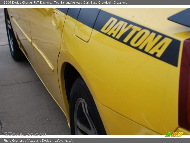 Top Banana Yellow / Dark Slate Gray/Light Graystone 2006 Dodge Charger R/T Daytona