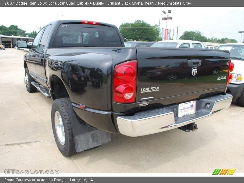 Brilliant Black Crystal Pearl / Medium Slate Gray 2007 Dodge Ram 3500 Lone Star Quad Cab 4x4 Dually