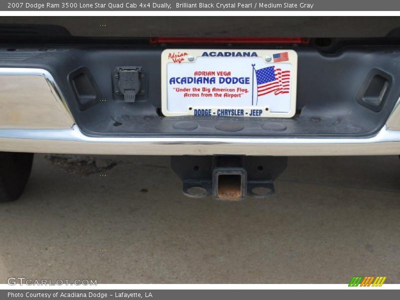 Brilliant Black Crystal Pearl / Medium Slate Gray 2007 Dodge Ram 3500 Lone Star Quad Cab 4x4 Dually